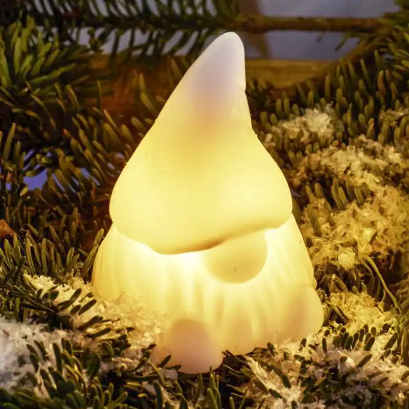 Seizoensaanbieding LED-decoratiefiguur Coco, wit, hoogte 14 cm, was, werkt op batterijen