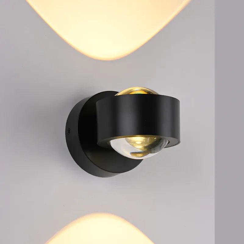 Schöner Wohnen LED wandlamp Chia, zwart, 3.000 K, up/down Favoriet