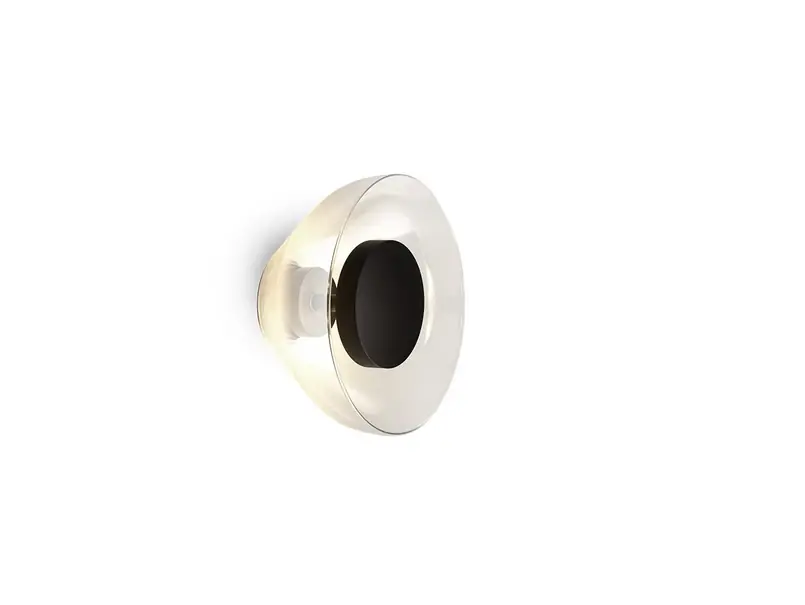 MARSET LED-wandlamp Aura, Ø 18 cm, aan/uit, doorschijnend Korting