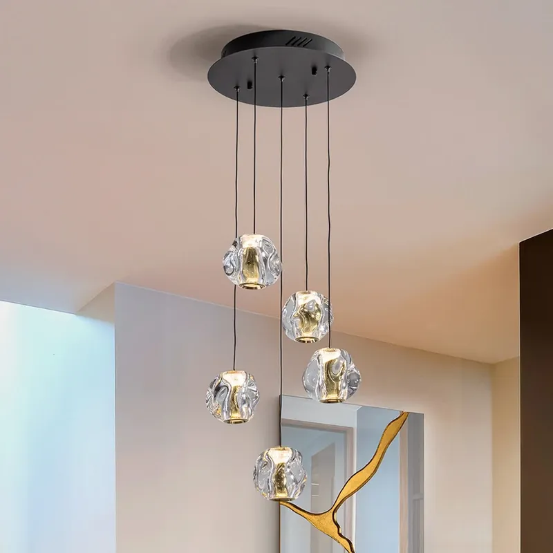 Fabrieksprijs LED hanglamp Zaira, Ø 33 cm, zwart/goudkleurig, 5-lamps.