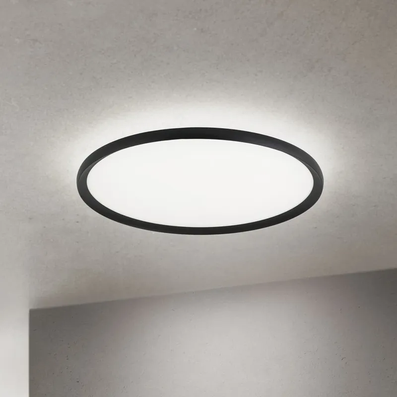 LED plafondlamp Kant, Ø 60 cm zwart, CCT metaal/kunststof Gecertificeerd