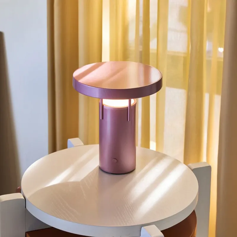 HÜBSCH LED tafellamp BringMe Mini, metallic roze, 20 cm Superprijs