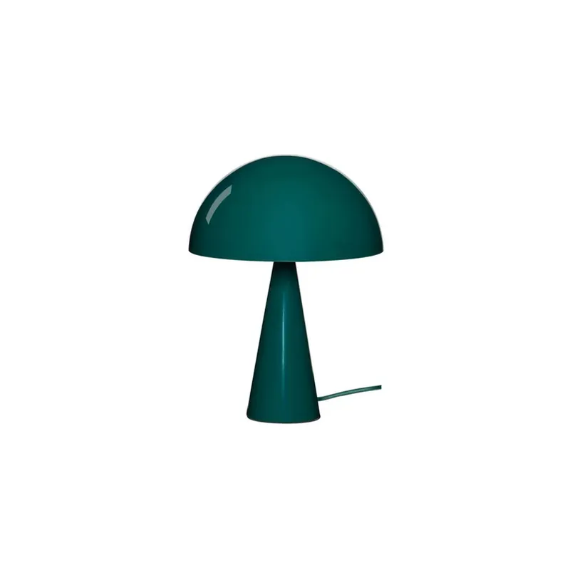 HÜBSCH tafellamp Mush Mini, donkergroen, hoogte 34 cm Op = Op