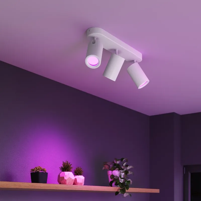 Calex Smart plafondspot wit lengte 37 cm 3-lamps GU10-LED RGBW Lage Prijs