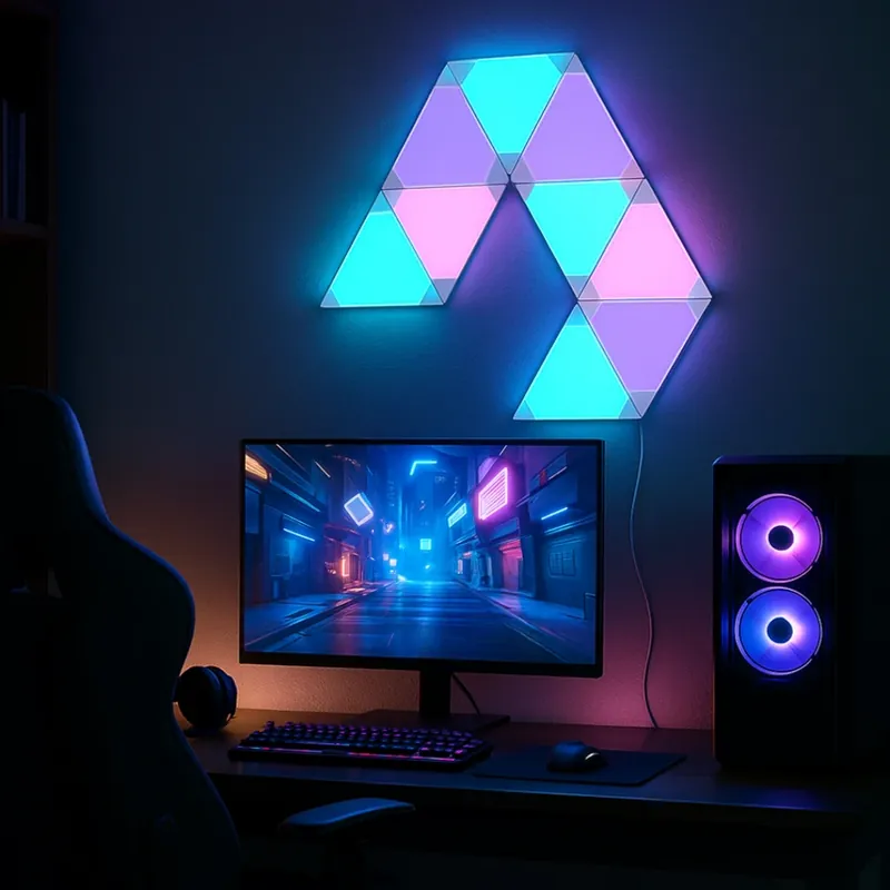 Beperkte Voorraad Calex Smart LED wandlamp TRIANGLES, 9-delig, RGBW, dimbaar