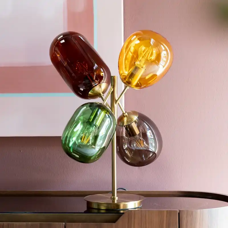 KARE tafellamp Balloon Dance, veelkleurig, 48 cm hoog, E27 Betrouwbaar