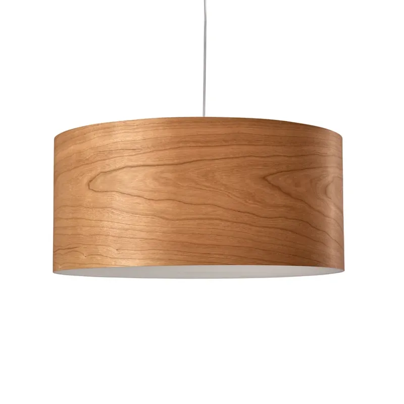 Hete Deal LZF LED hanglamp Gea, kersenhoutkleurig, Ø 42 cm, hout
