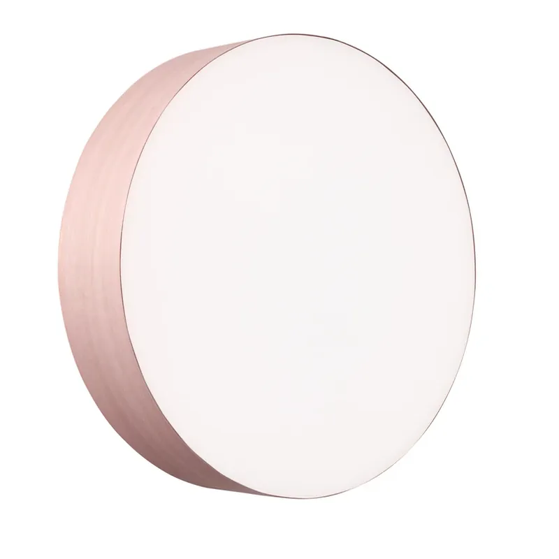 Merkproduct LZF LED wandlamp Gea, lichtroze, Ø 42 cm, hout