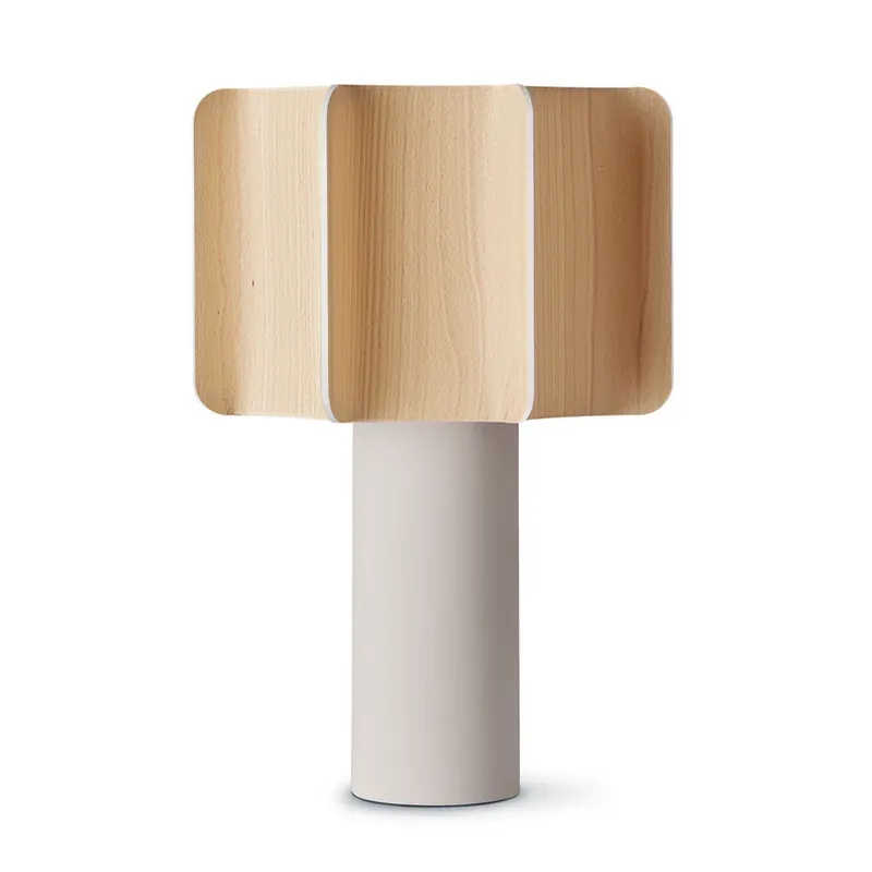 LZF tafellamp Kactos, beuk/wit, hoogte 52 cm Lage Kosten