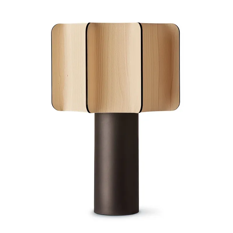 LZF tafellamp Kactos, beuken/zwart, hoogte 52 cm Gecertificeerd
