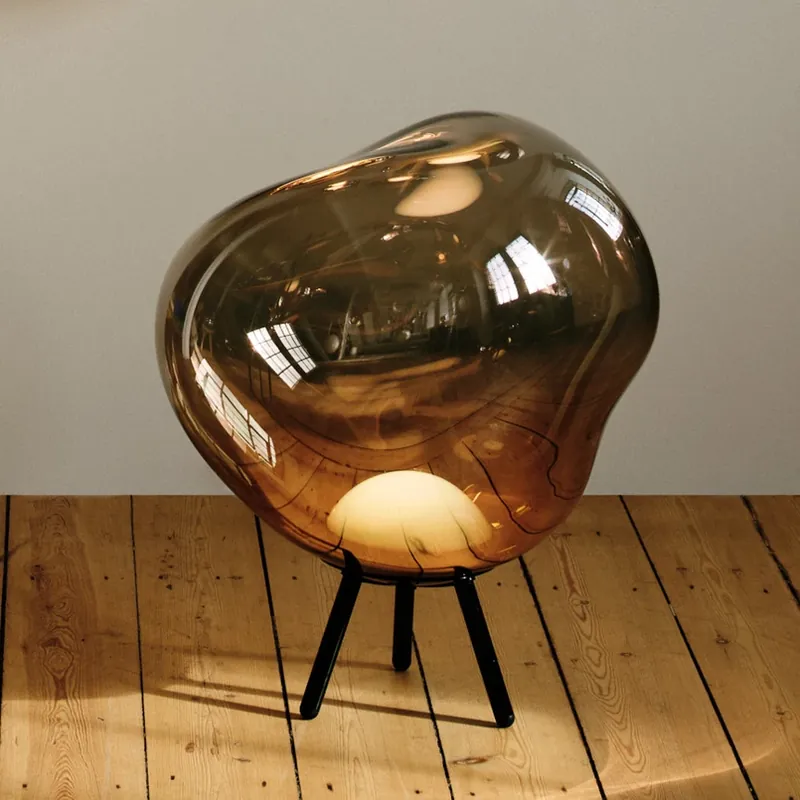 Uitverkoop Tom Dixon LED-terraslamp op batterijen Melt large, bronskleurig