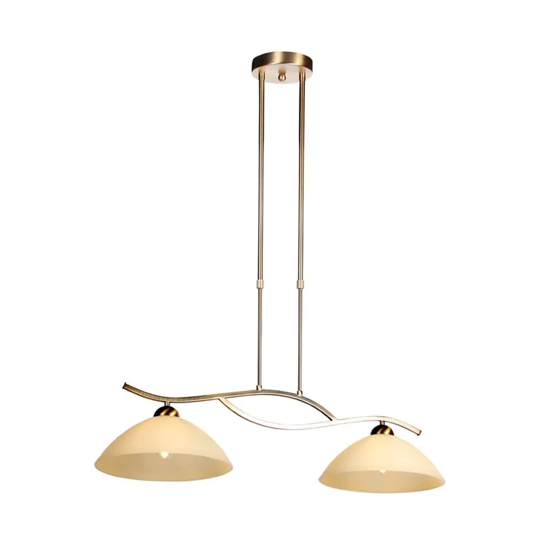 Alleen Vandaag Hanglamp Anthea, 2-lamps, brons, metaal, glas, E27