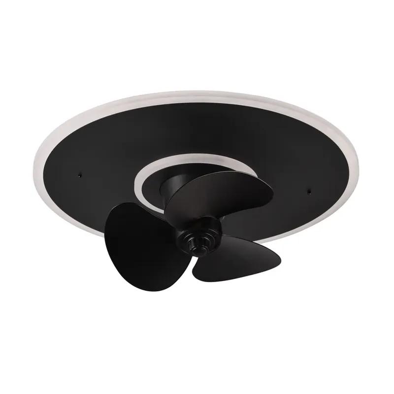 Alleen Vandaag LED-ventilator Nybro, zwart, DC, stil, 50 cm, CCT, afstandsbediening