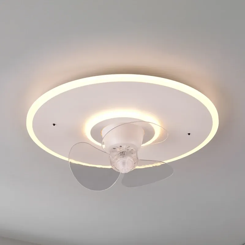 LED-ventilator Nybro, wit, DC, stil, Ø 50 cm, CCT, afstandsbediening Gereduceerde Prijs