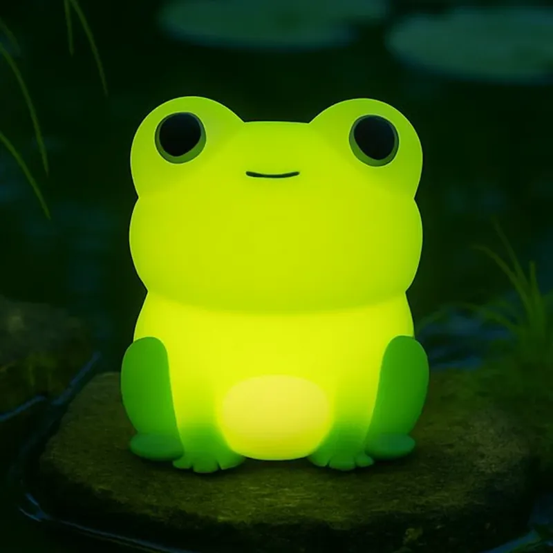 Aanbieding LED-batterijlamp Willi, groen, hoogte 11 cm, siliconen
