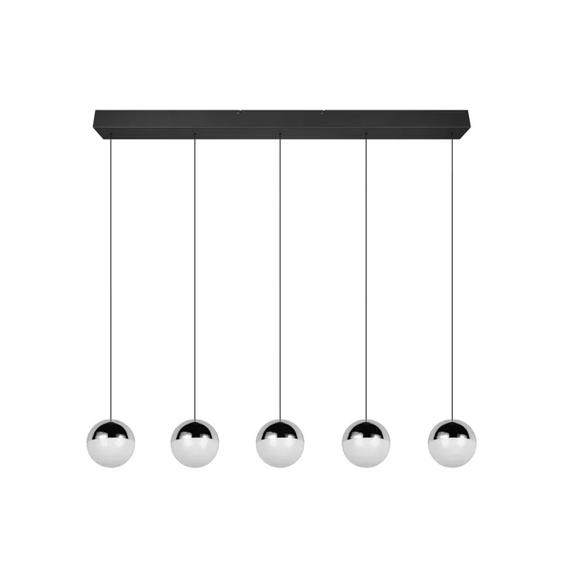 Actieprijs LED hanglamp Senta, chroom, lengte 114 cm, 4.000 K, 5-lamps.