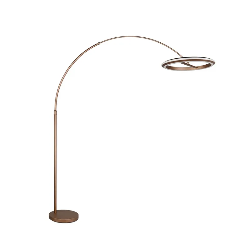 Actieprijs LED vloerlamp Amador, koffiebruin, hoogte 205 cm metaal