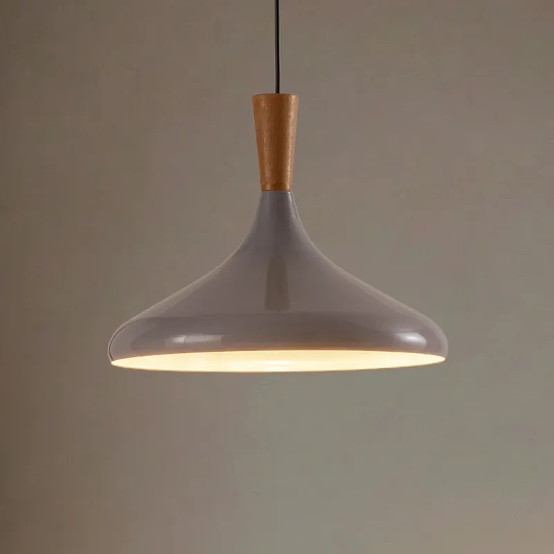 Korting Hanglamp Chris, grijs/wit, Ø 35 cm, metaal