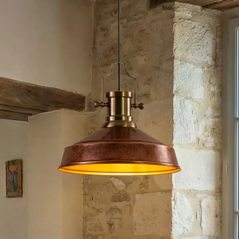 Laatste Versie Hanglamp Augusta, koper/goud, Ø 40 cm, metaal, E27