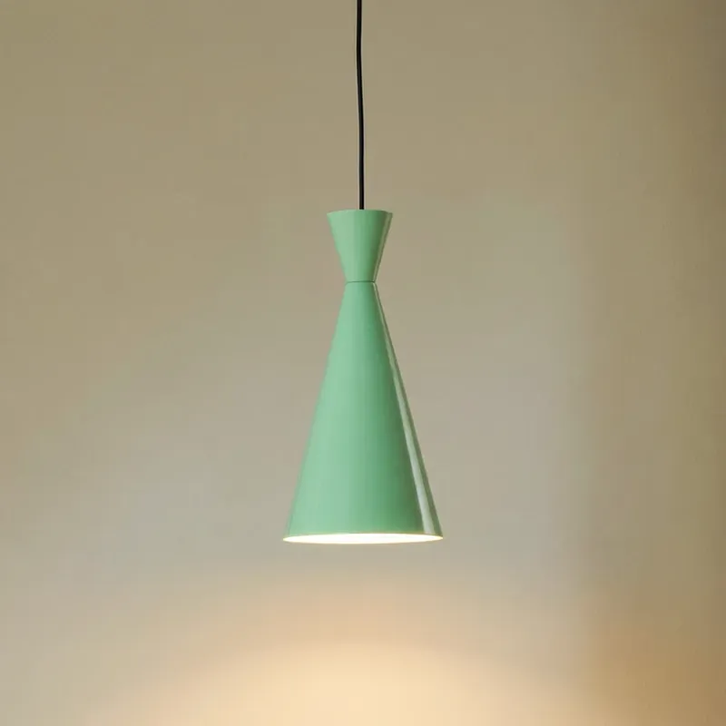 Koop Vandaag Hanglamp Glenora, mintgroen/wit, metaal, Ø 18 cm