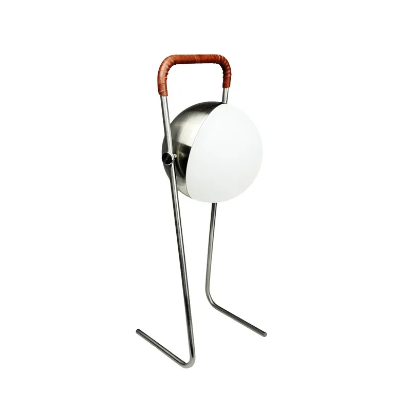 Aanbieding Dyberg Larsen LED-tafellamp op batterijen Mova, bruin, IP44