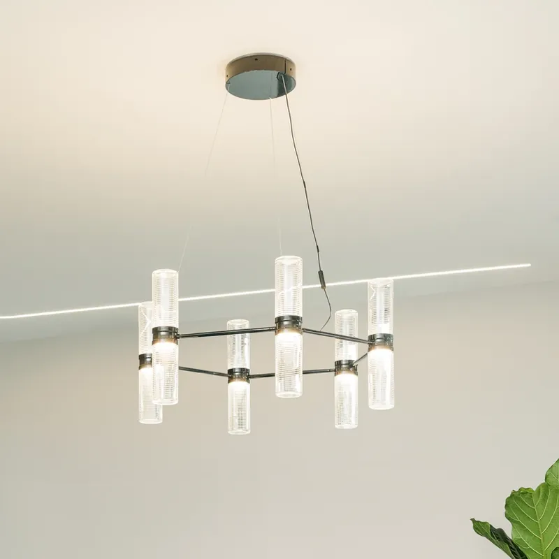 Artemide LED hanglamp Zephyr Exagonal zwart, Ø 77 cm Gratis Retour