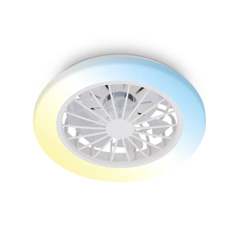 LED plafondventilator Pafo, wit, kunststof, CCT, afstandsbediening Korting