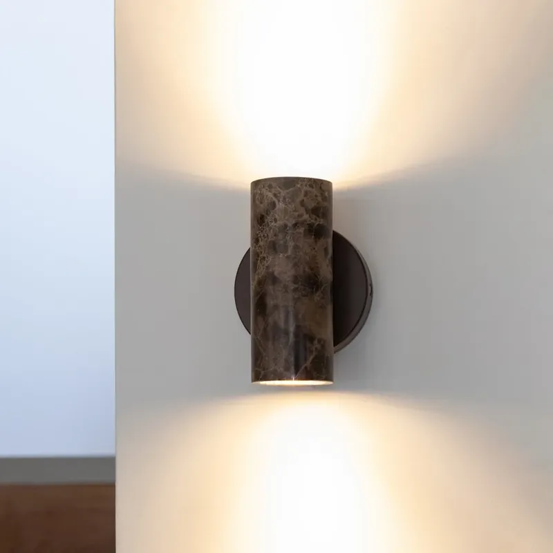 IT‘S ABOUT ROMI wandlamp Tivoli, bruin, marmer, stekker Gratis Retour