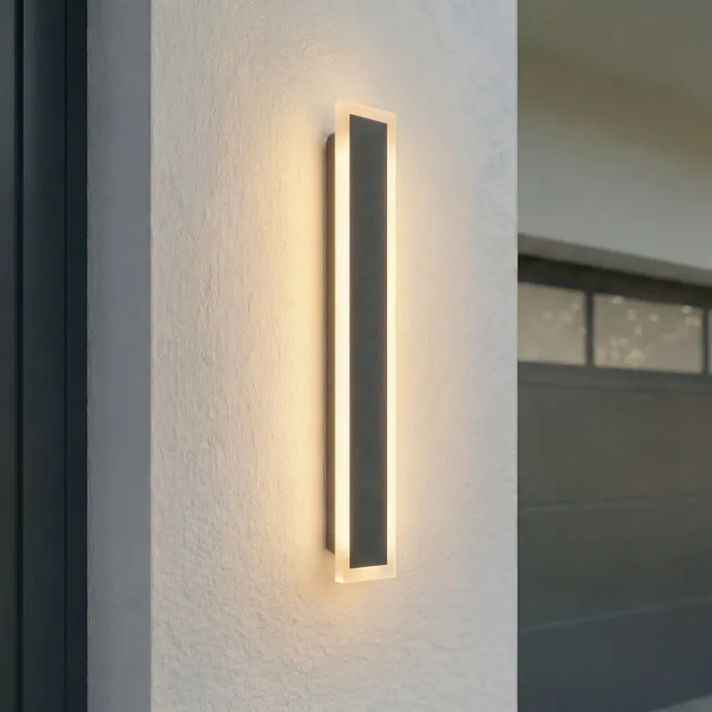 Lucande LED buiten wandlamp Ilora, zwart, 60 cm, CCT, IP65 Snelle Levering