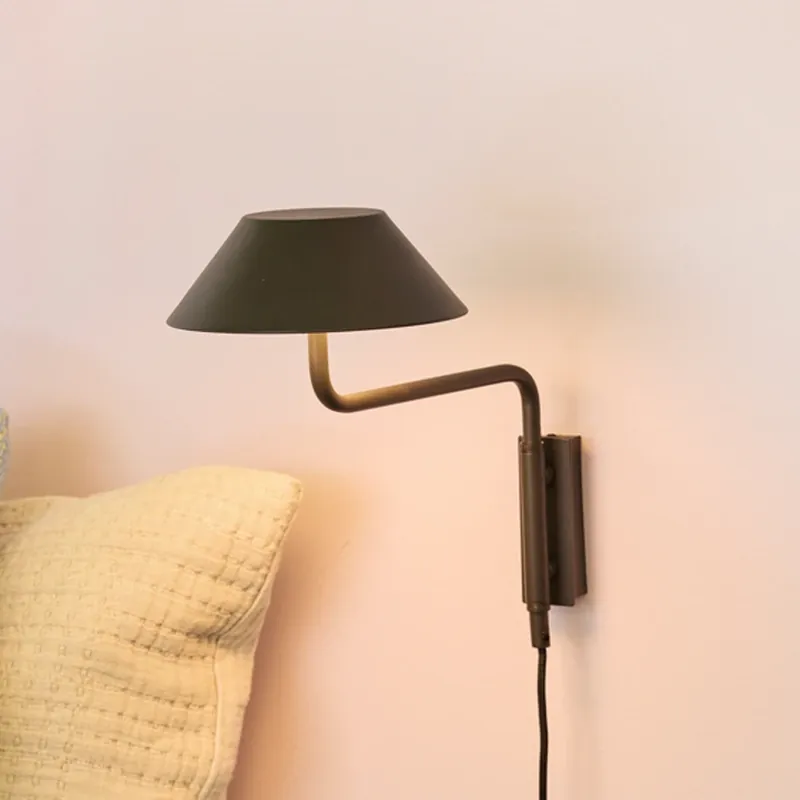 Direct Verzonden LED wandlamp COVER, zwart, uitval 30 cm, metaal