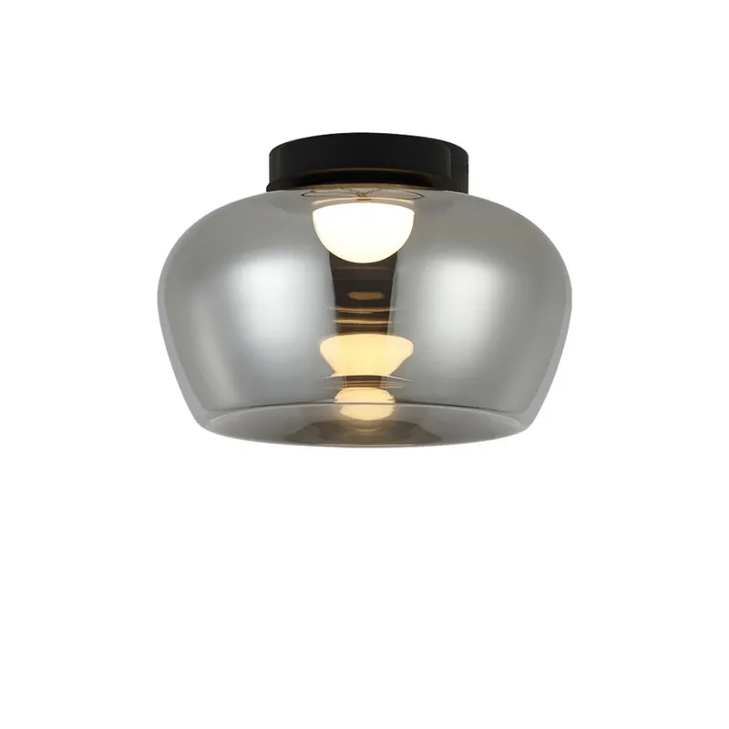 LED plafondlamp Nadia, Ø 38 cm, rookgrijs, glas Superprijs