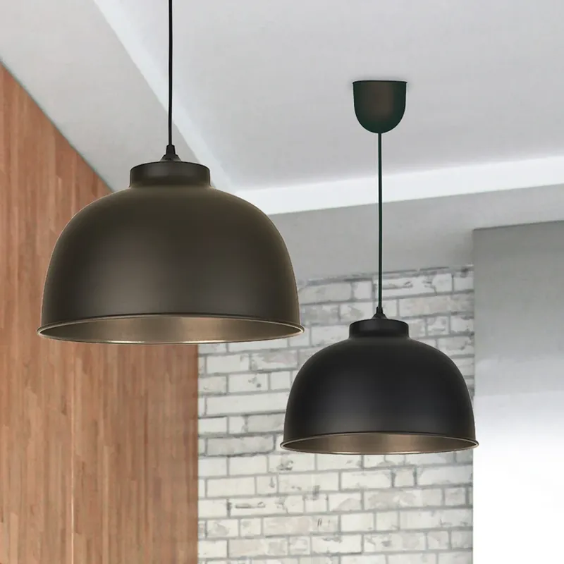 Favoriet Hanglamp Dock, matzwart, Ø 31 cm, metaal
