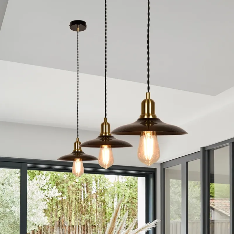 Voordeelprijs Hanglamp Paulette, zwart, Ø 22 cm, metaal