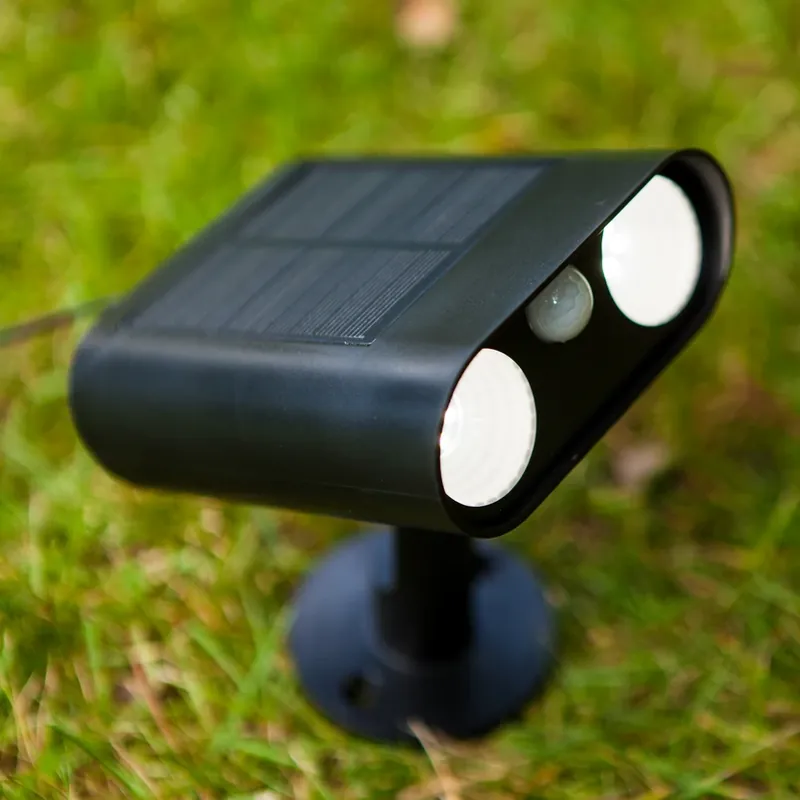 Snelle Levering LED prikspot BINGO, zwart, 16 cm, sensor, IP54