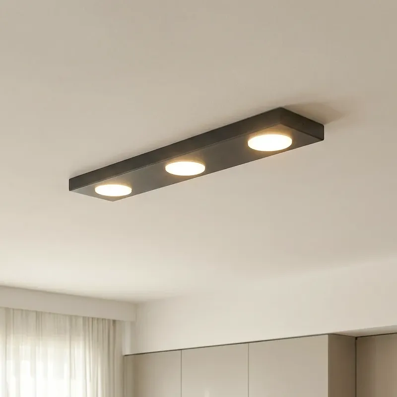 Plafondlamp Hero, zwart, 55 x 12 cm, 3-lamps, metaal, GX53 Snelle Levering
