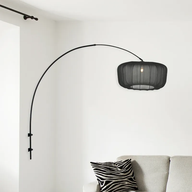 Aanbieding Wandlamp Sparkled Light 4410ZW, zwart/zwart nylon, E27