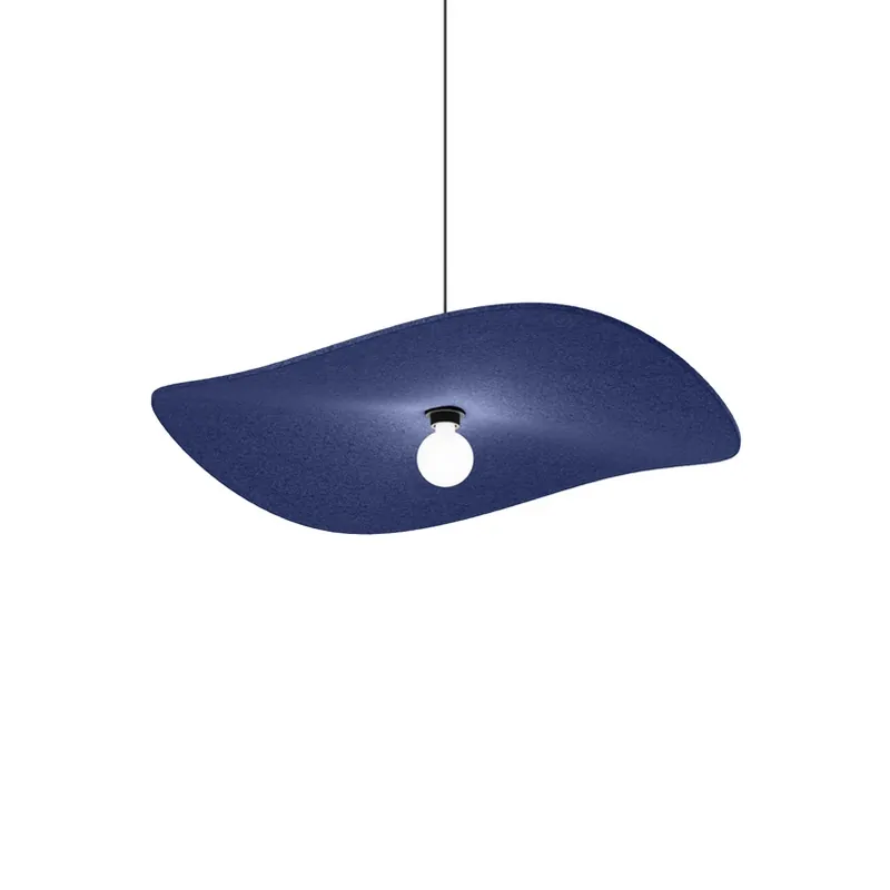 Gereduceerde Prijs WEVER & DUCRÉ hanglamp Wave Soft 3.0, vilt indigo, 100 cm