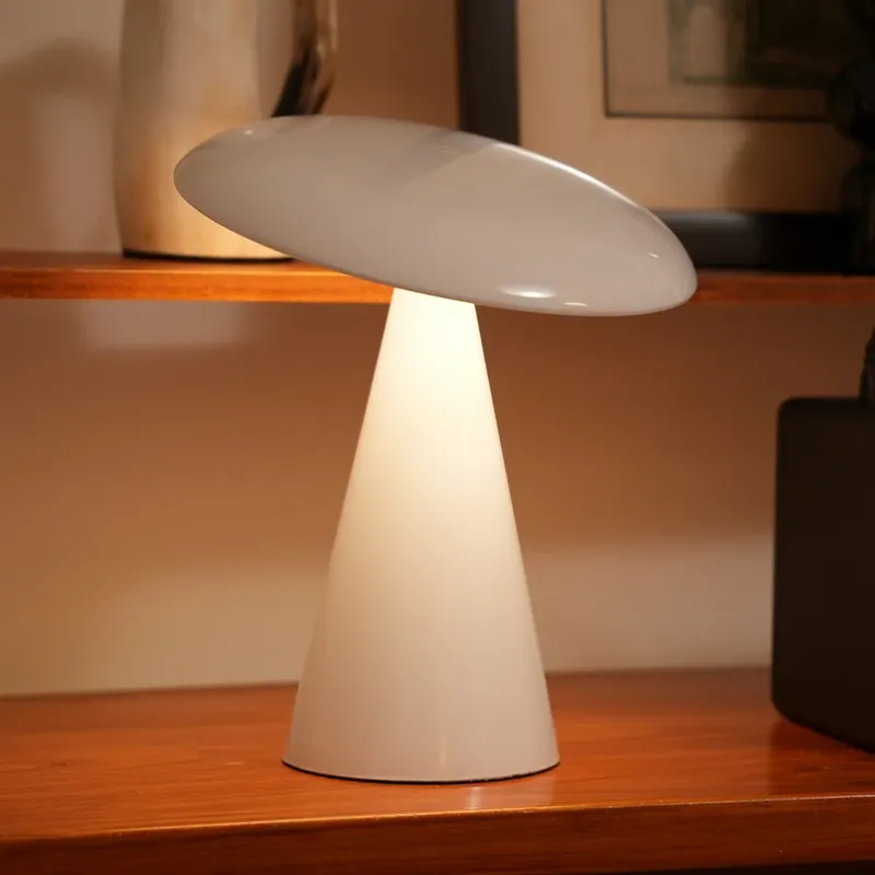 Beacon LED tafellamp op accu Kinoko, wit, 27 cm, CCT Uitverkoop