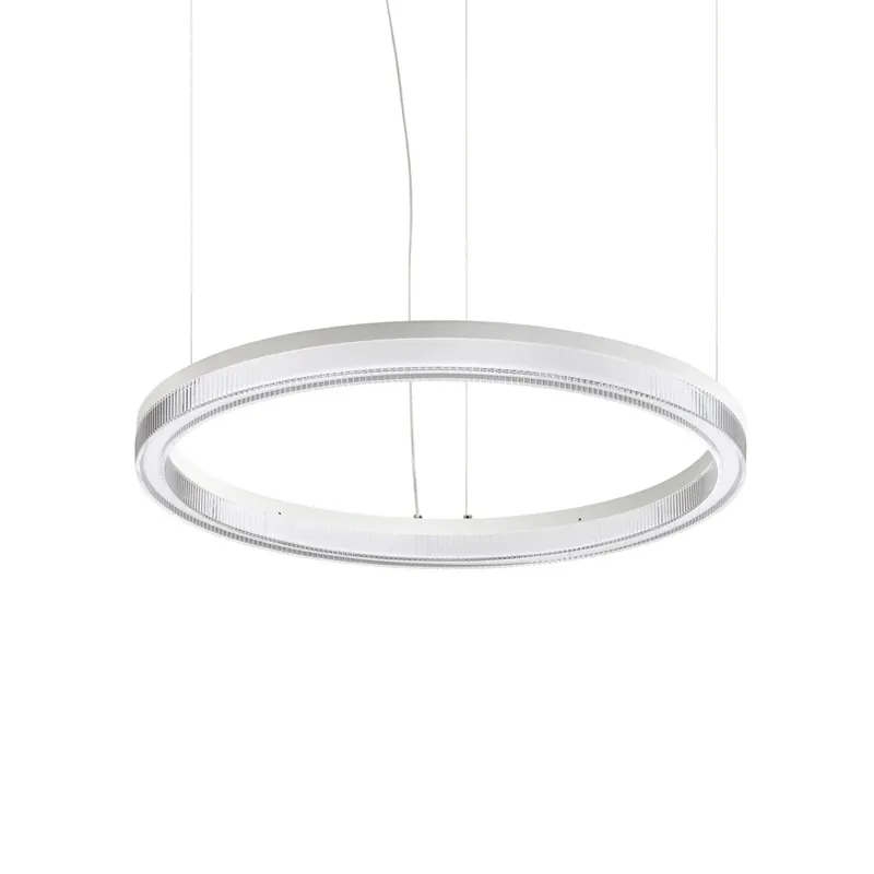 Veilige Betaling IDEAL LUX LED hanglamp Crown Ø 60 cm, wit, metaal