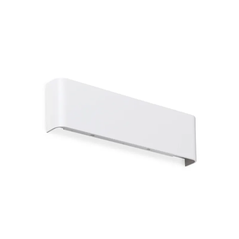 Weekendaanbieding IDEAL LUX LED wandlamp Delta, wit, breedte 30 cm, 4.000 K
