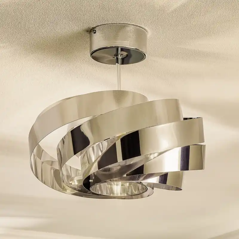Alleen Vandaag Vento plafondlamp, chroom-nikkelkleurig, Ø 40 cm, metaal