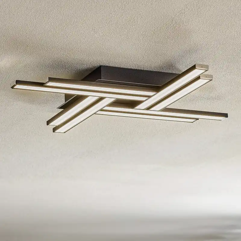 Gereduceerde Prijs LED plafondlamp Largo 8-lamps zwart