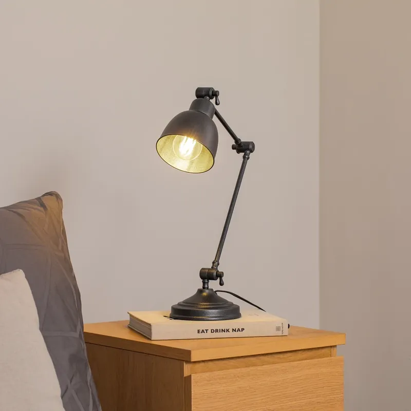 Beperkte Voorraad Tafellamp Emoti, antraciet, 45 cm hoog, verstelbaar