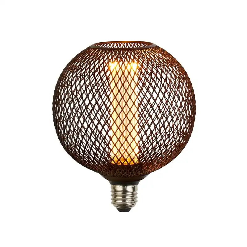 LED lamp E27 Mesh 3,5W 1.800K Ø12cm zwart Must-Have