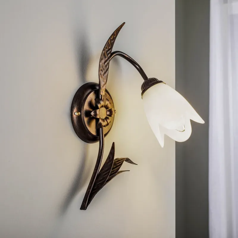 Wandlamp Sonia 1-lamp, brons Betaalbaar