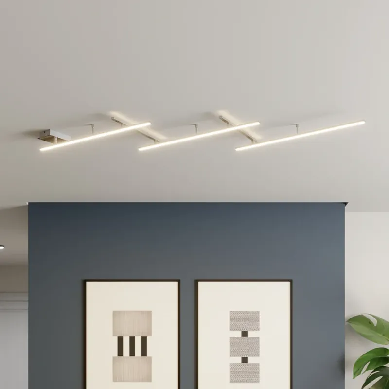 Zwenkbare LED plafondlamp Indira, dimmer nikkel Gecertificeerd