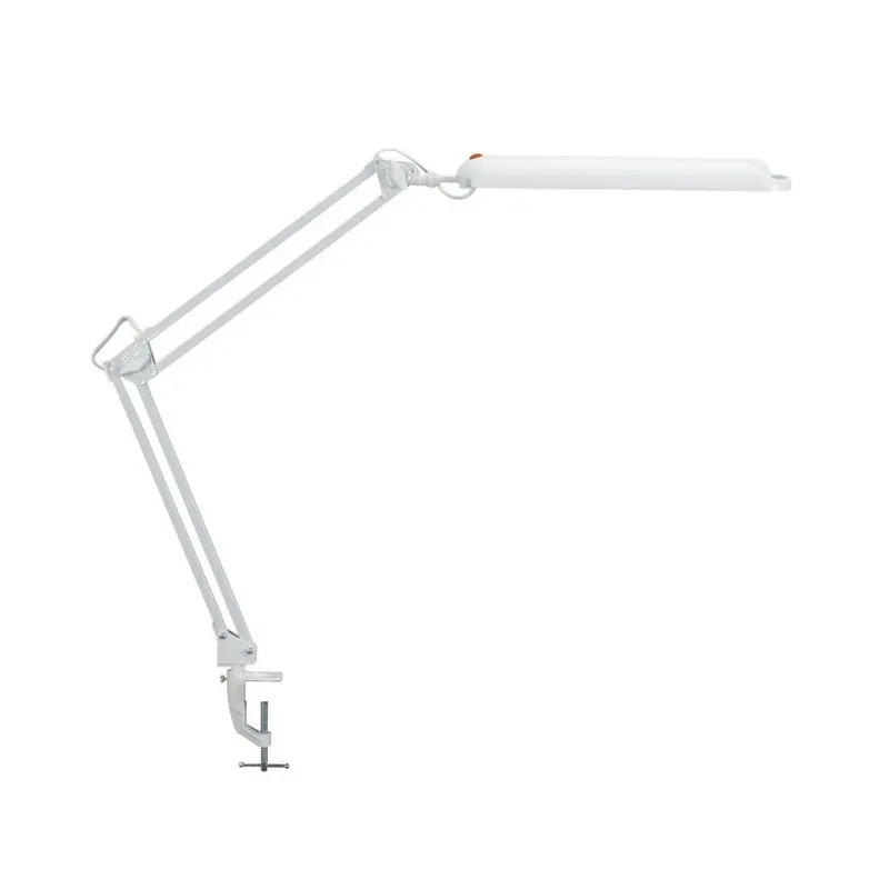 LED tafellamp MAULatlantic, wit, hoogte 38 cm, klemvoet Premium