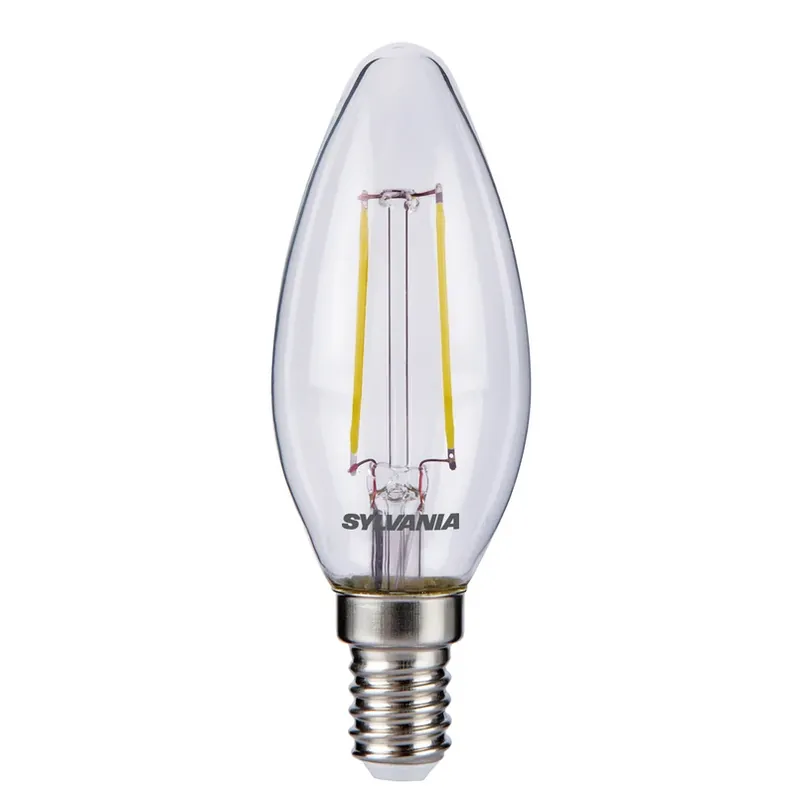 Betrouwbaar Kaarslamp E14 ToLEDo Filament 2.5W 827 helder