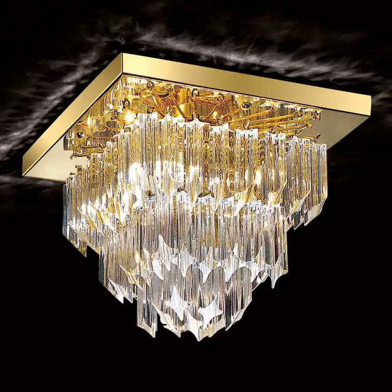 Meest Verkocht Vierkante plafondlamp Archimede verguld