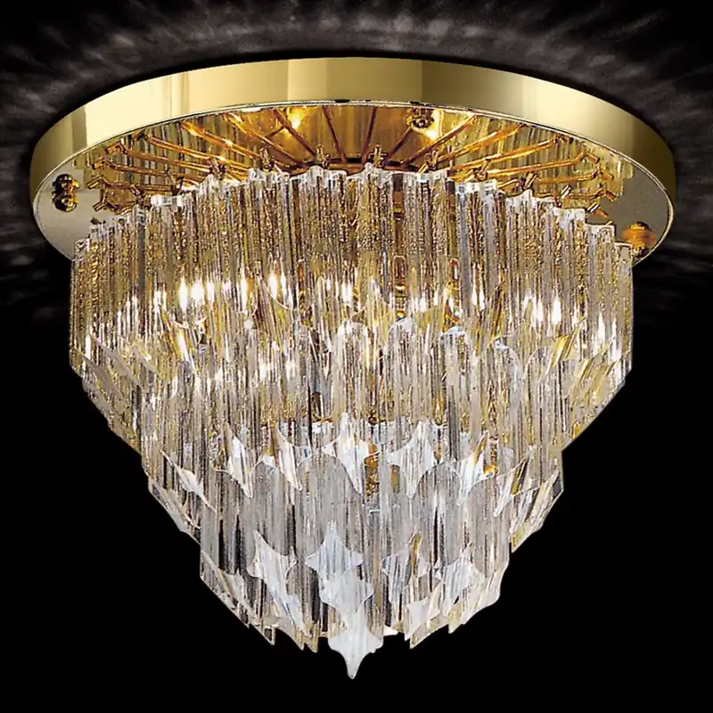 Direct Beschikbaar Ronde plafondlamp Archimede verguld